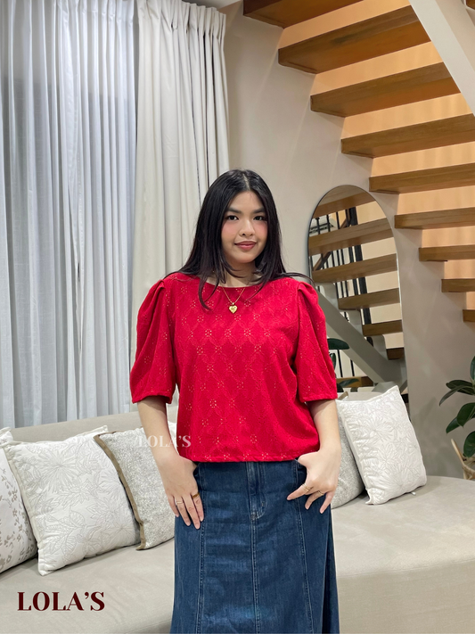 Vivian Top (Scarlet Lace)