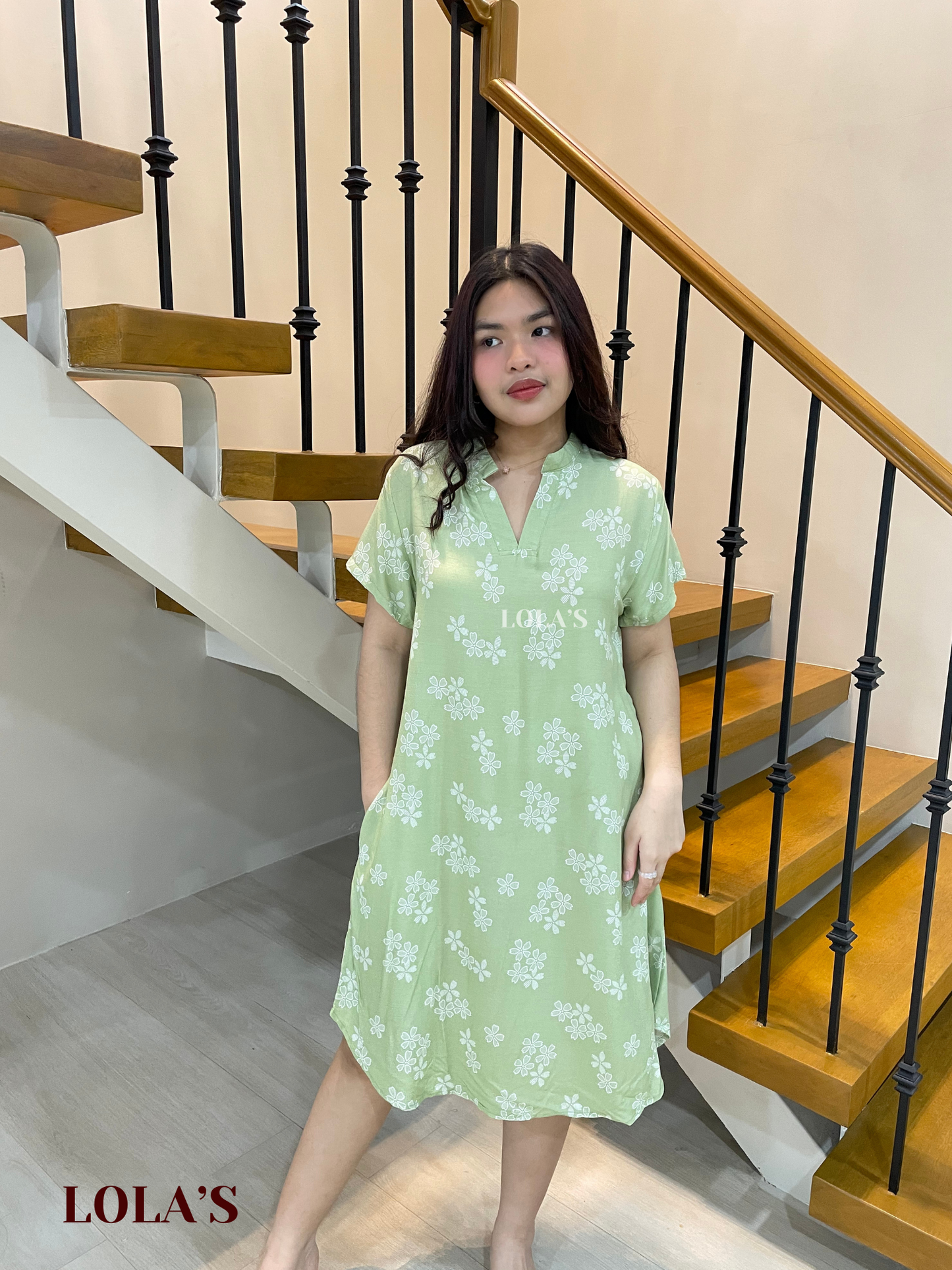 Corazon Dress (Pistachio Blooms)