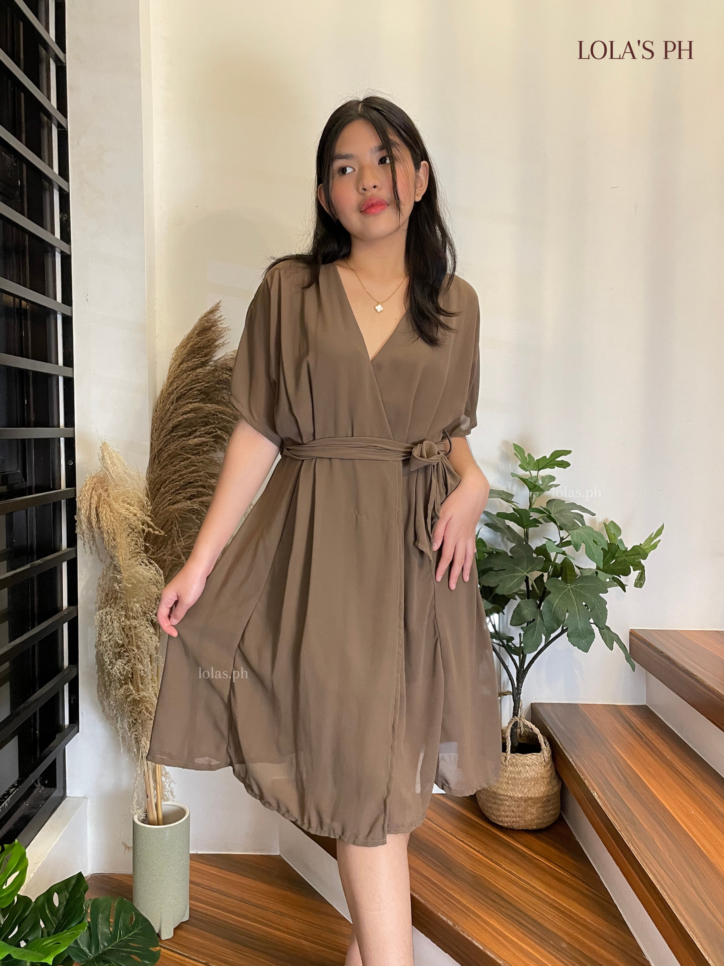 Linda Dress (Taupe)