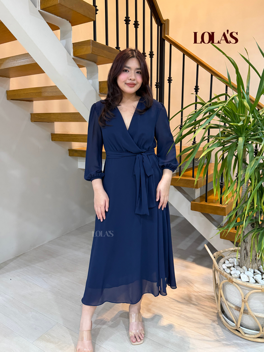 Paula Dress (Navy Blue)