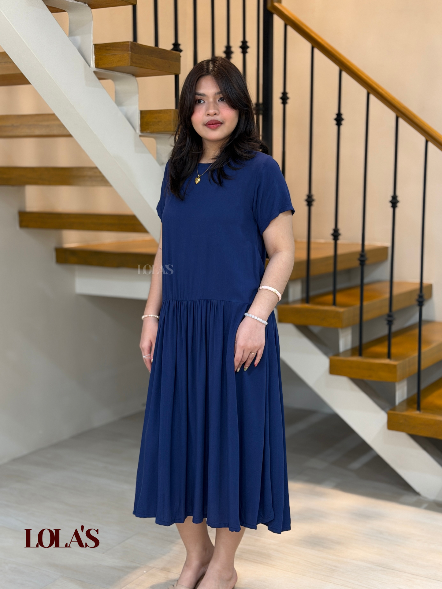 Mina Dress (Navy Blue)