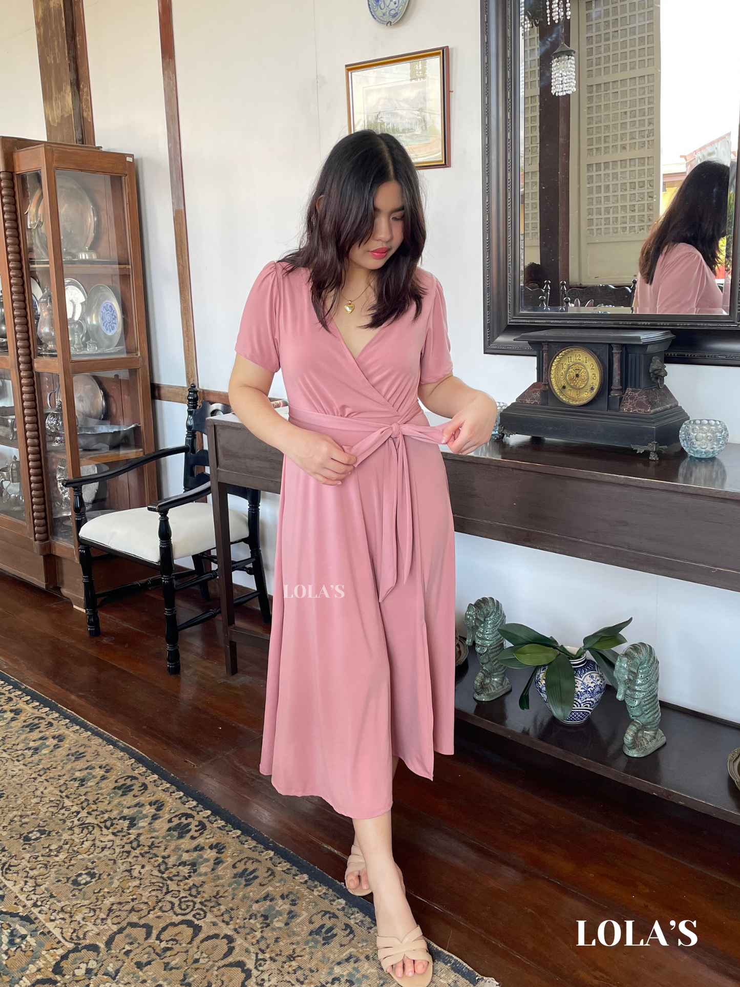 Celestine Dress (Dusty Rose)