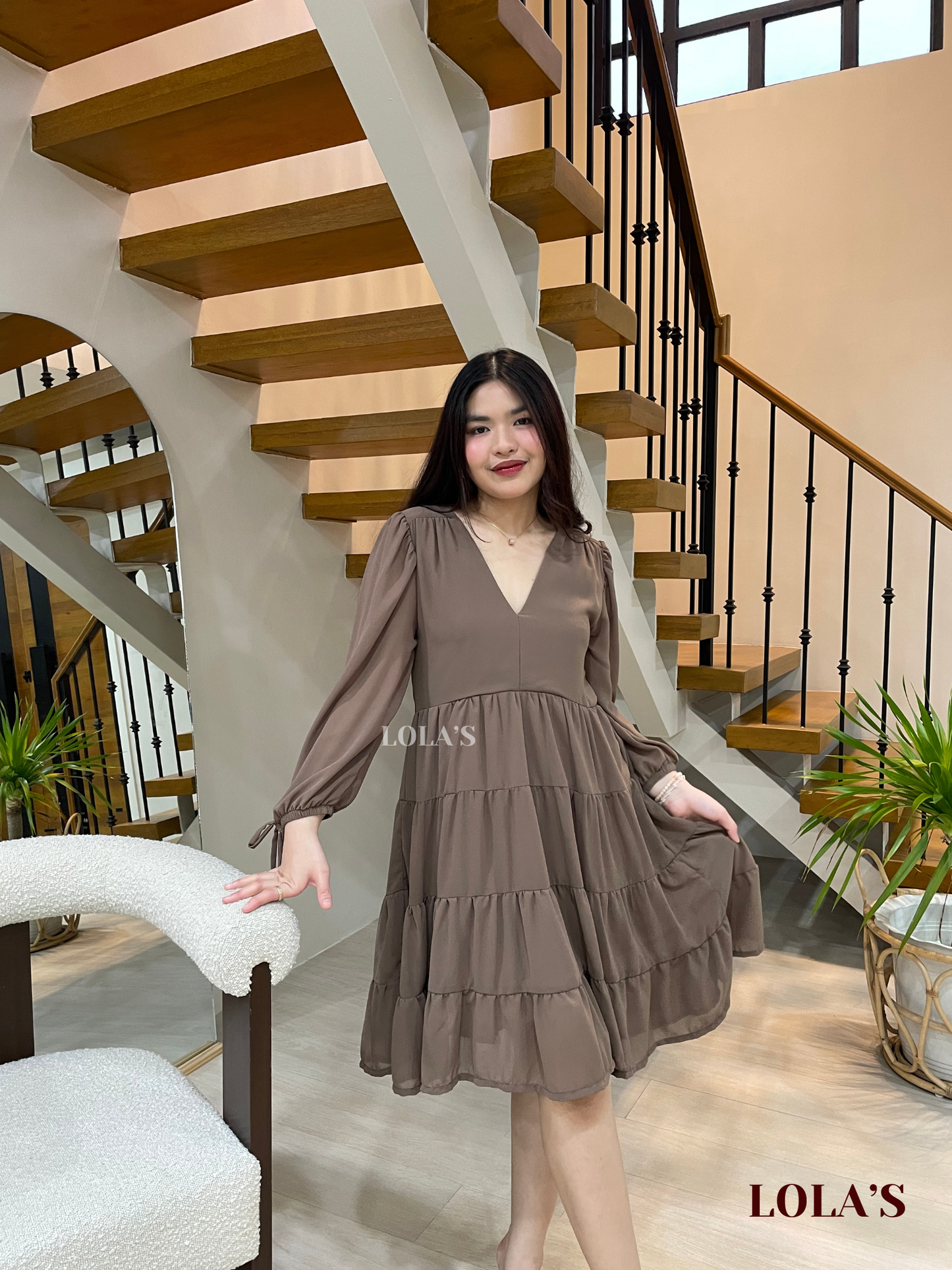 Diana Dress (Taupe)