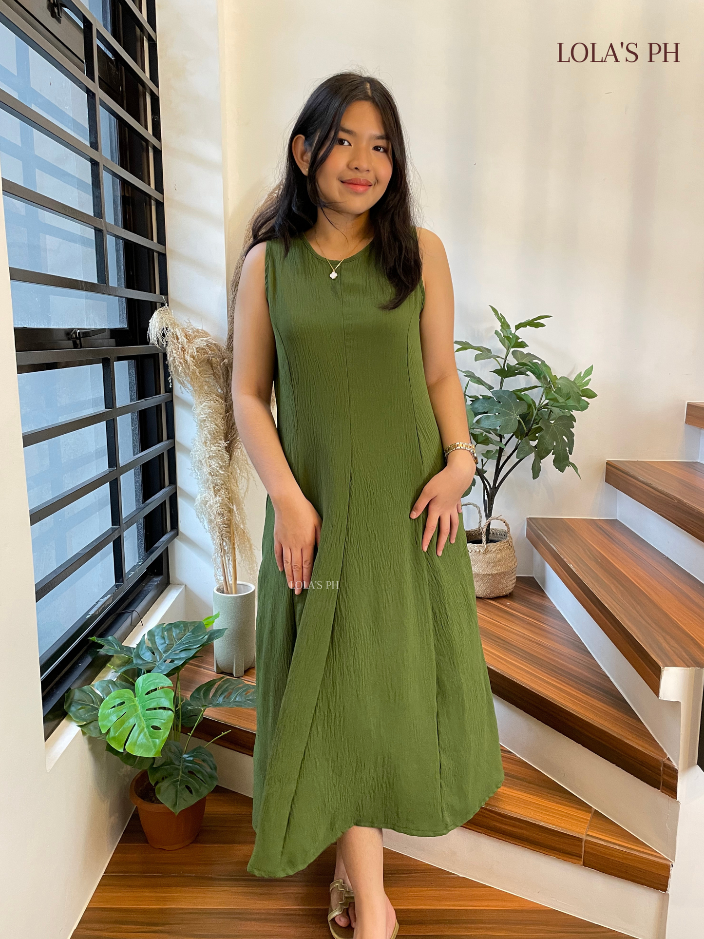 Isabelle Dress (Forest Green)