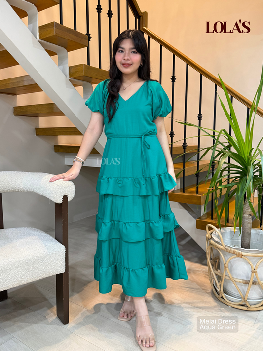 Melai Dress (Aqua Green)