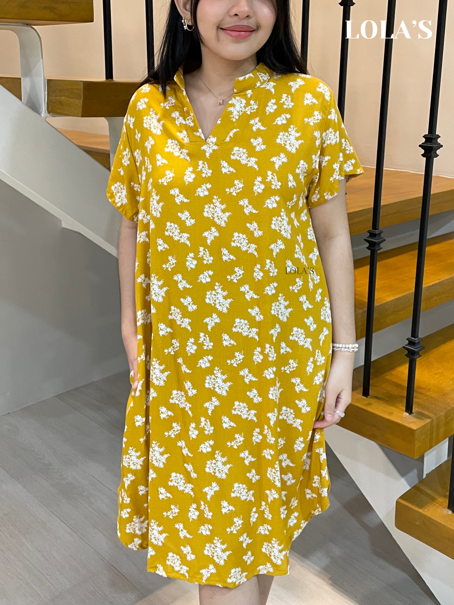 Corazon Dress (Yellow Floral)