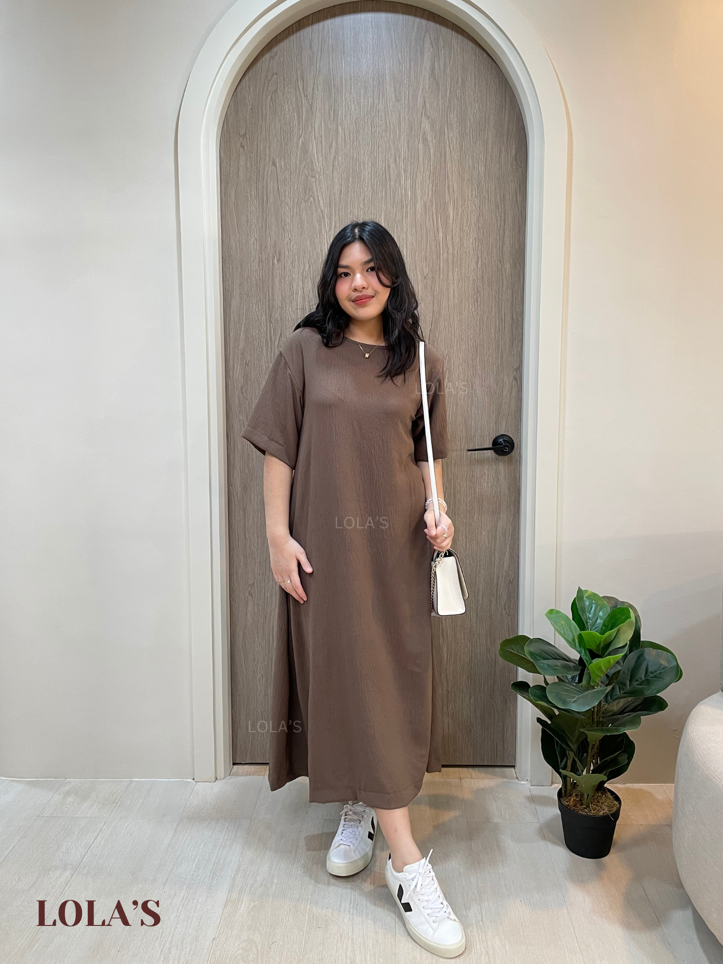 Luna Dress (Cedar Brown)