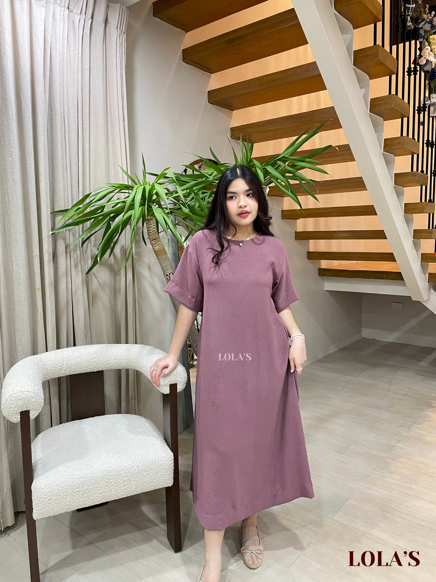 Luna Dress (Mauve)