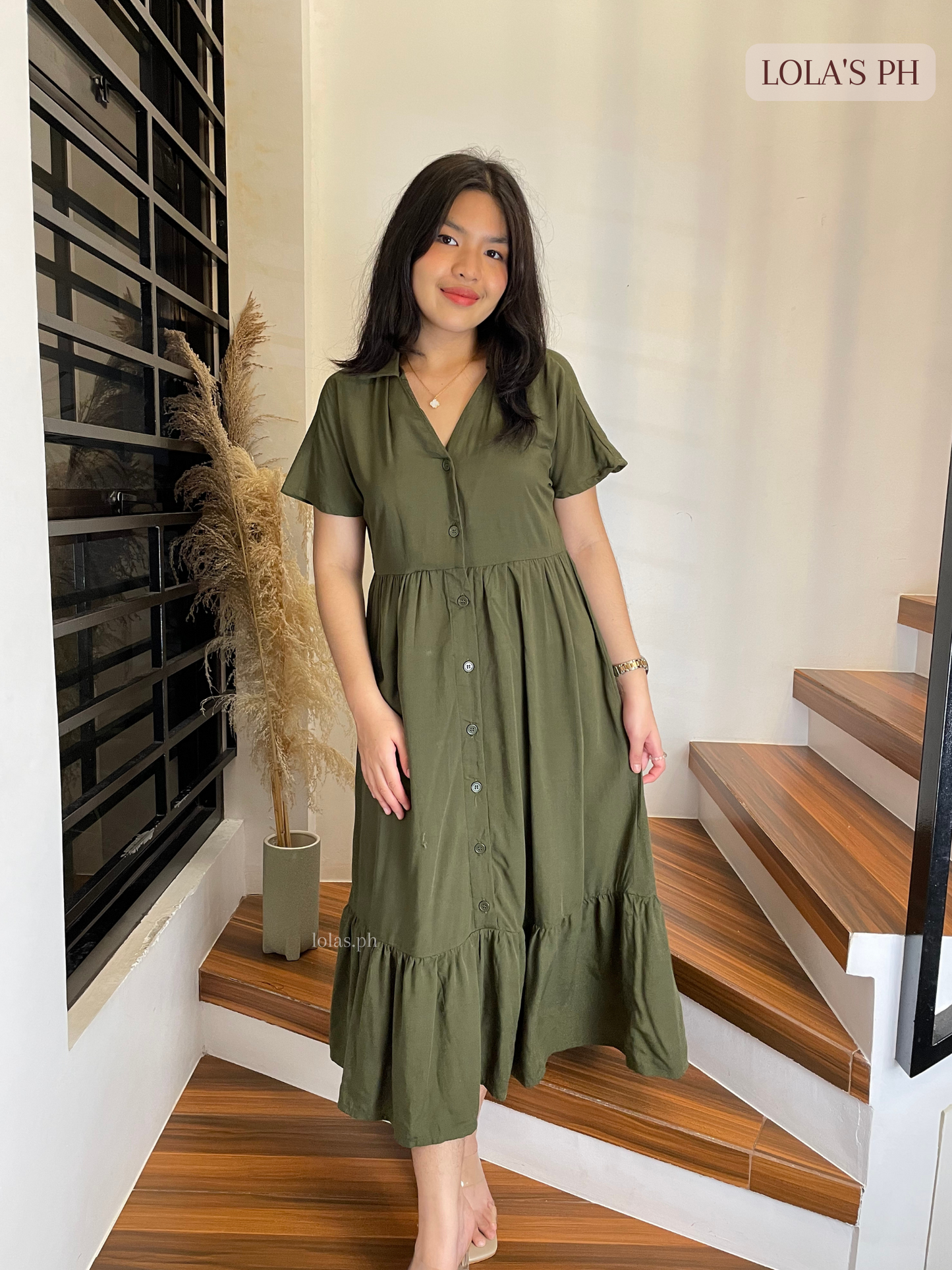 Regine Dress (Army Green)