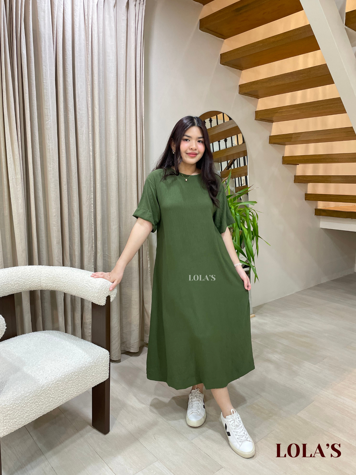 Luna Dress (Forest Green)