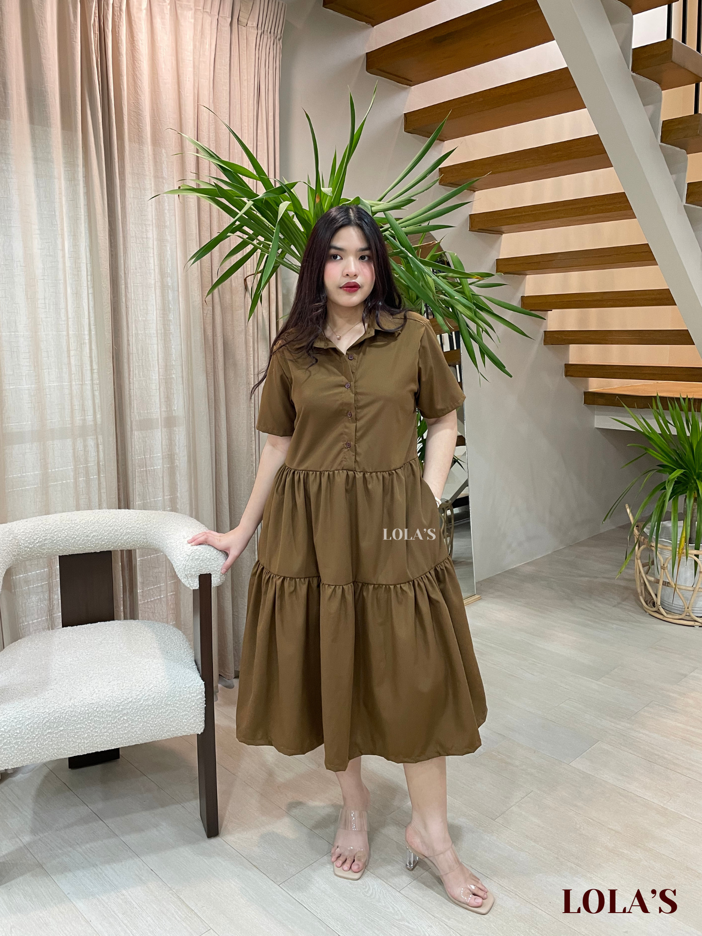 Emily Dress (Cedar Brown)