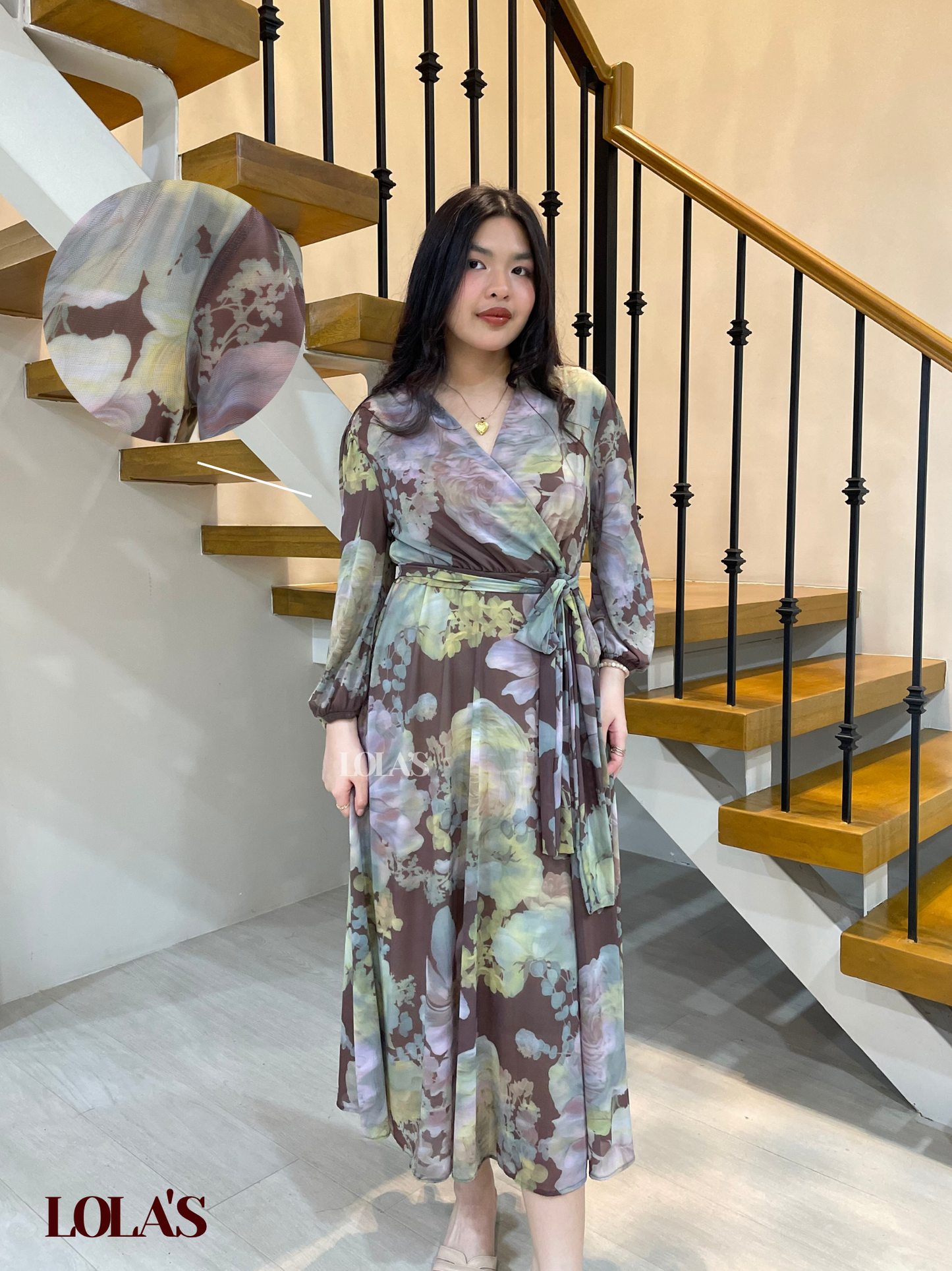 Paula Dress (Mossy Haze)