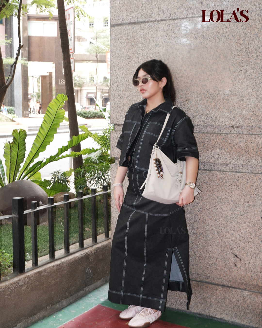 Sabina Top (Black Denim)