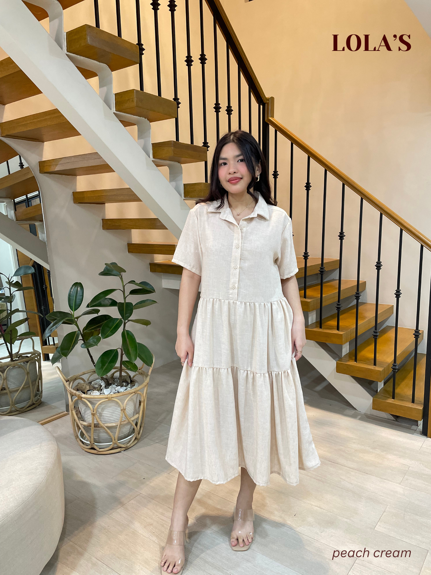 Emily Dress (Peach Cream)