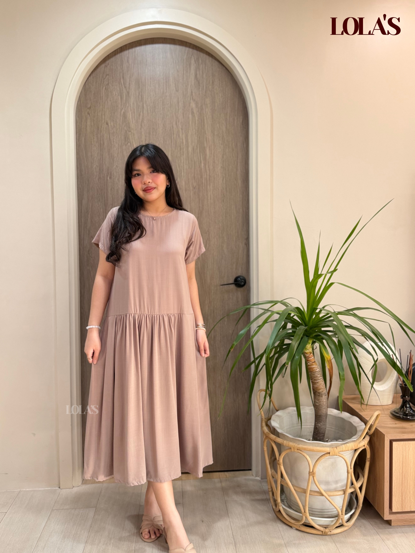 Mina Dress (Light Taupe)