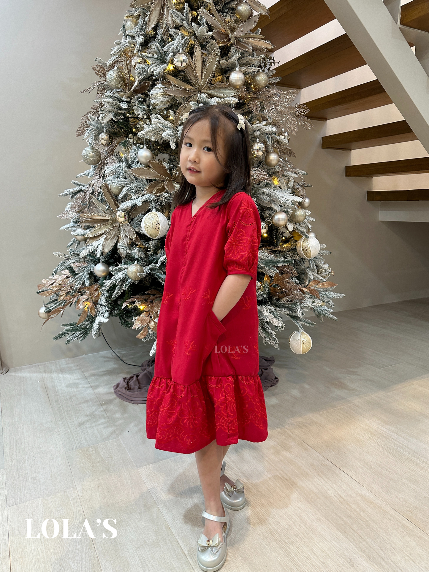 Priscilla Dress Kids (Red)