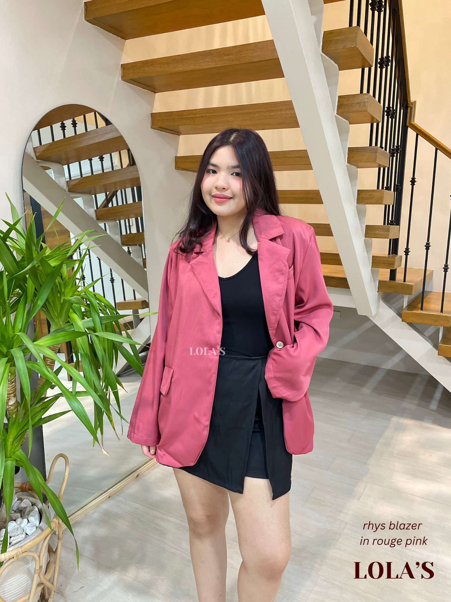 Rhys Oversized Blazer (Rouge Pink)