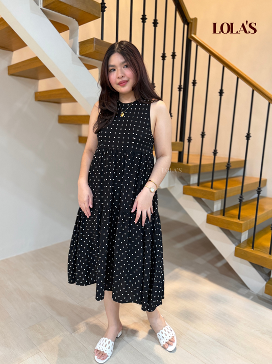 Miles Dress (Black Tiny Polka)