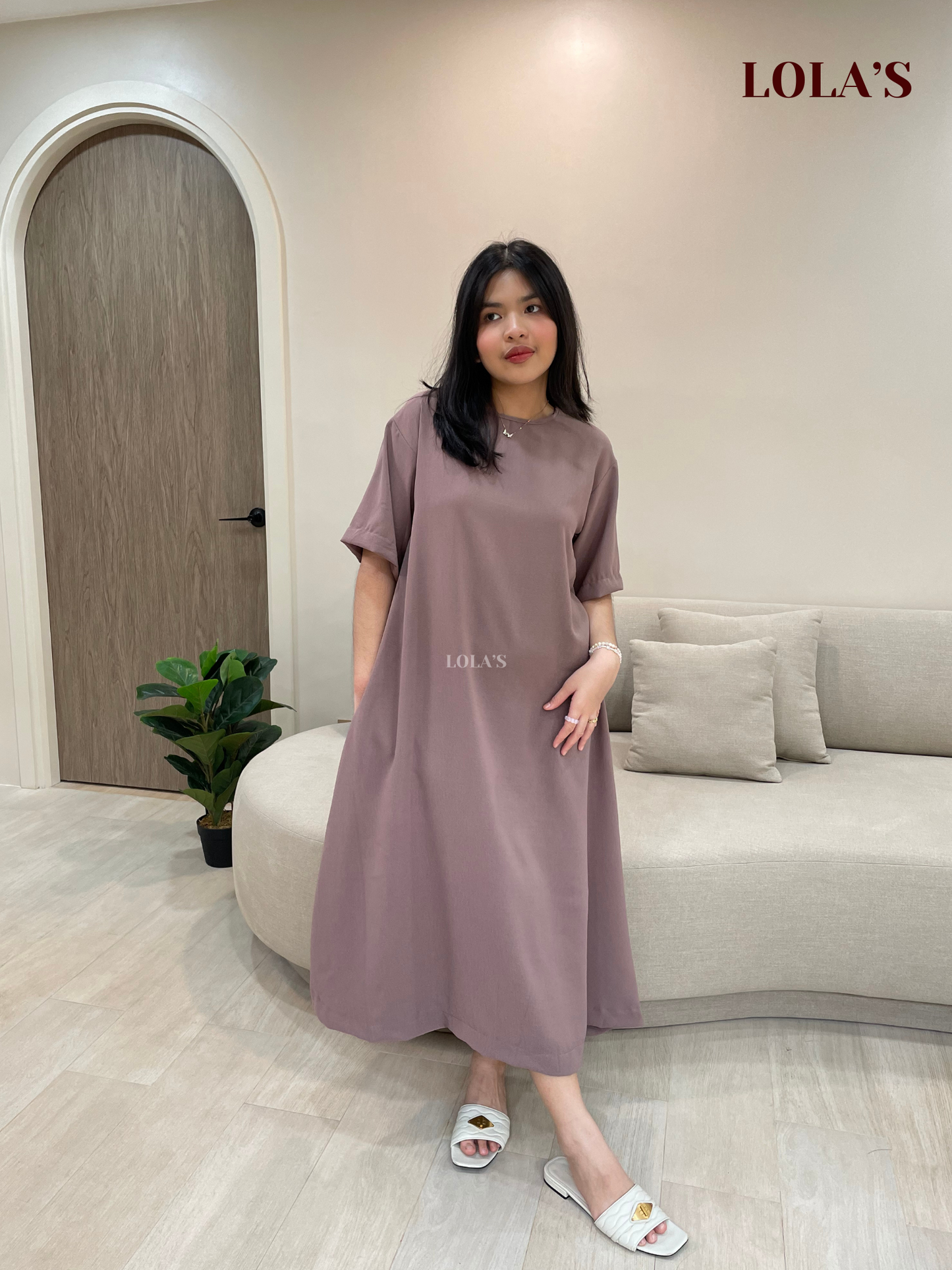 Luna Dress (Taupe)