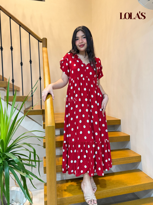 Jane Dress (Red Dots)