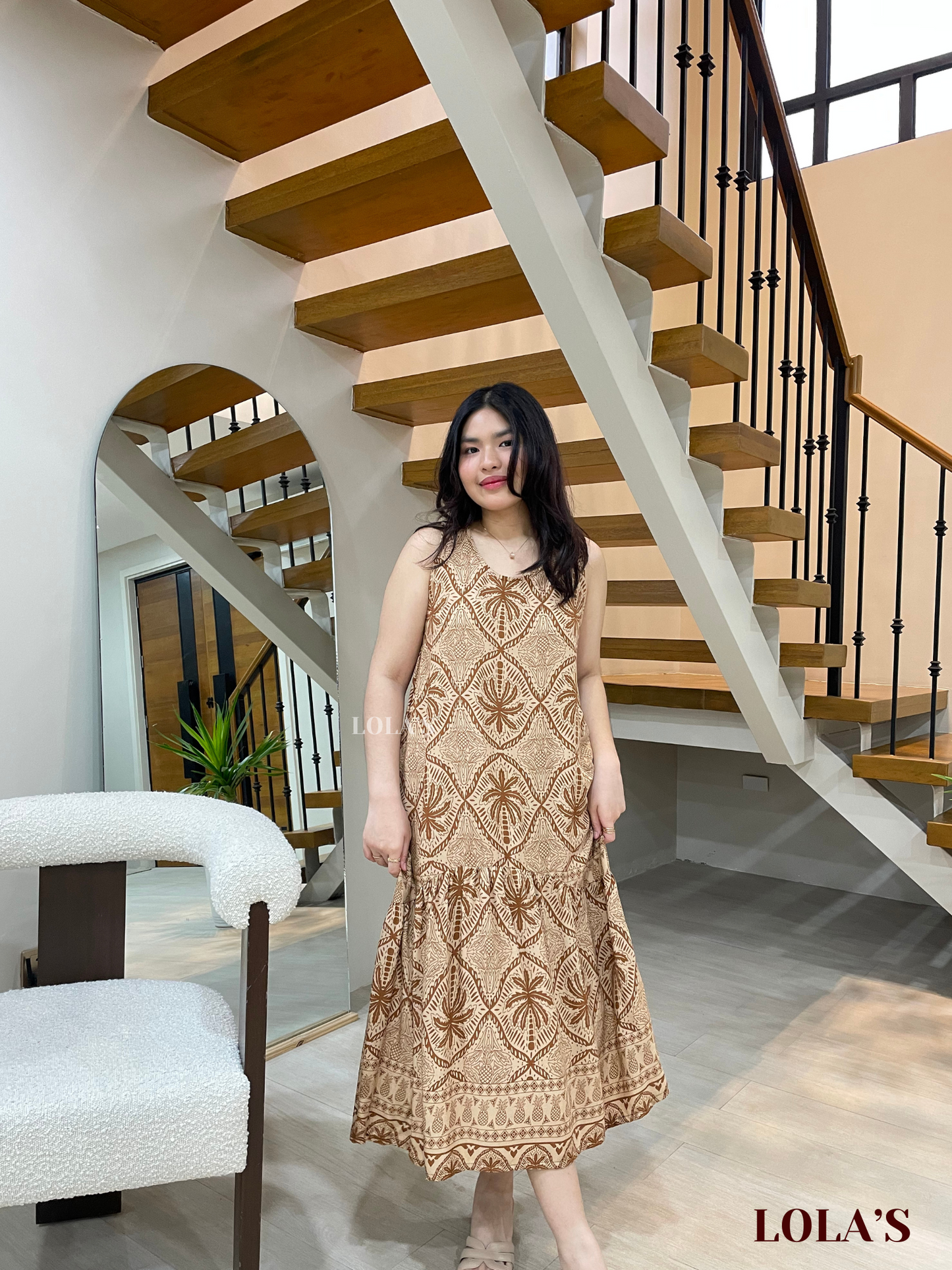 Sita Dress (Brown Palm Springs)