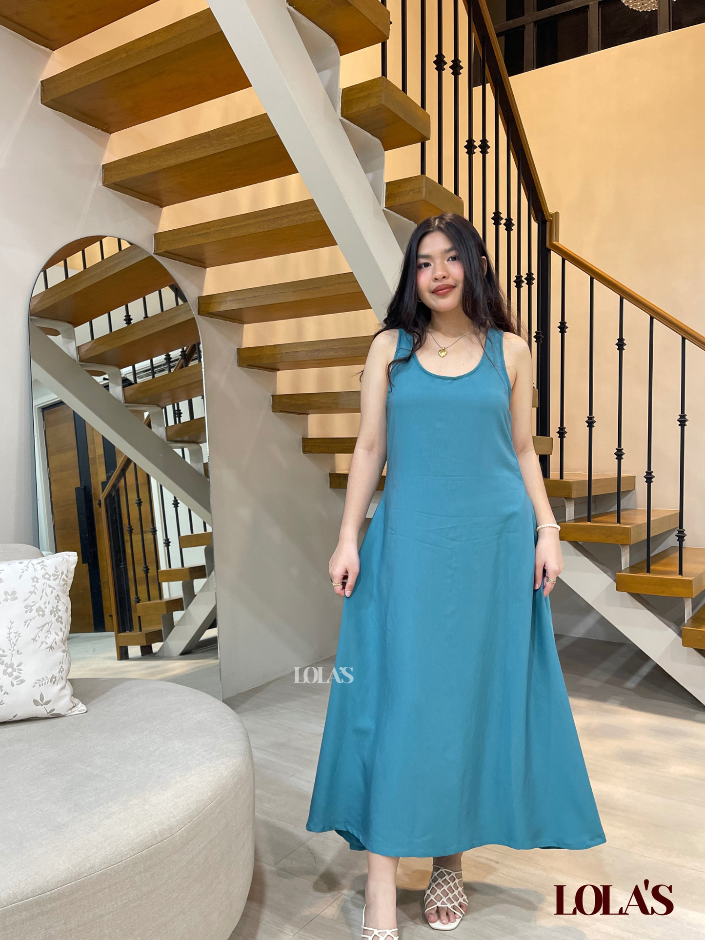 Miranda Dress (Blue Green)