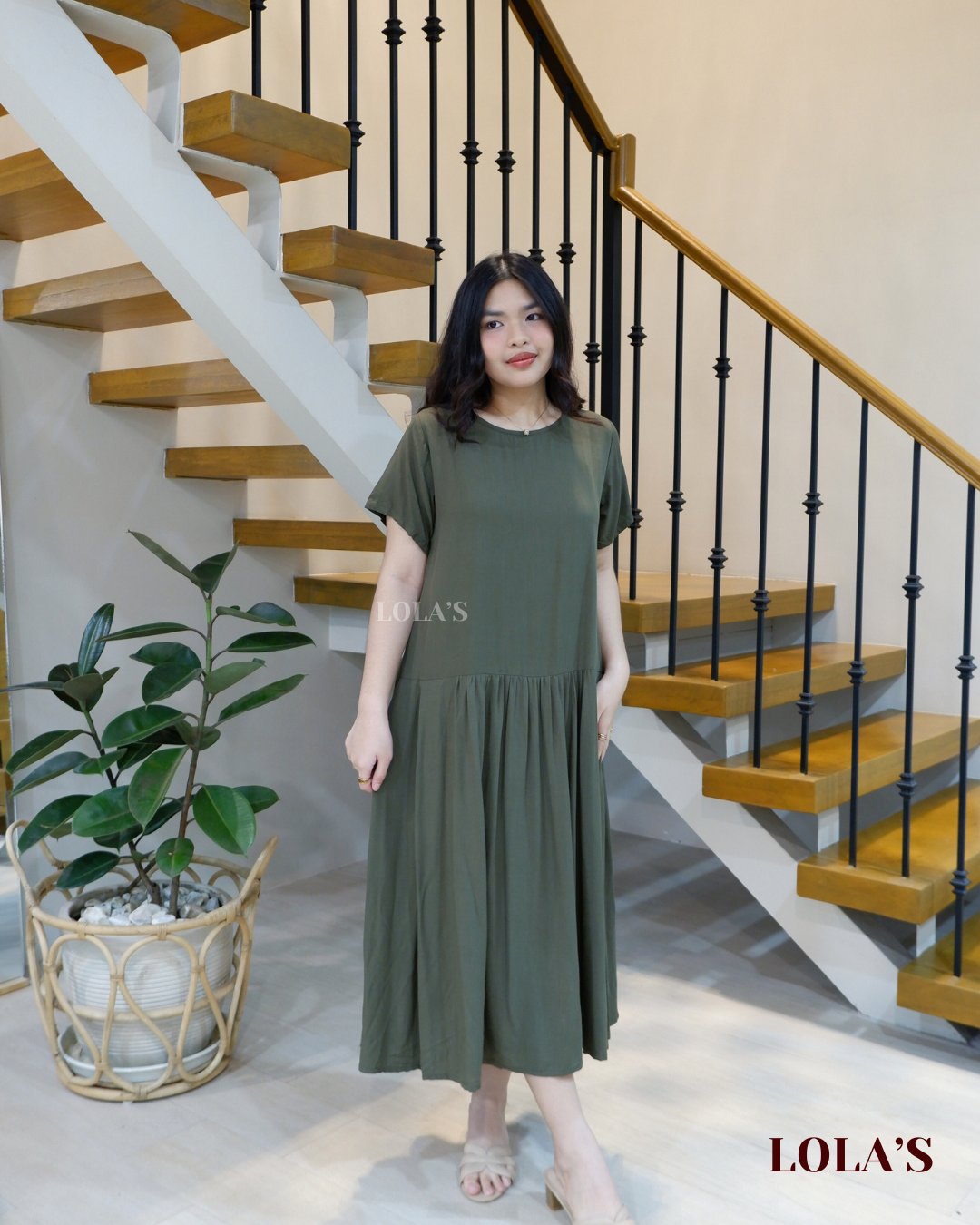 Mina Dress (Army Green)