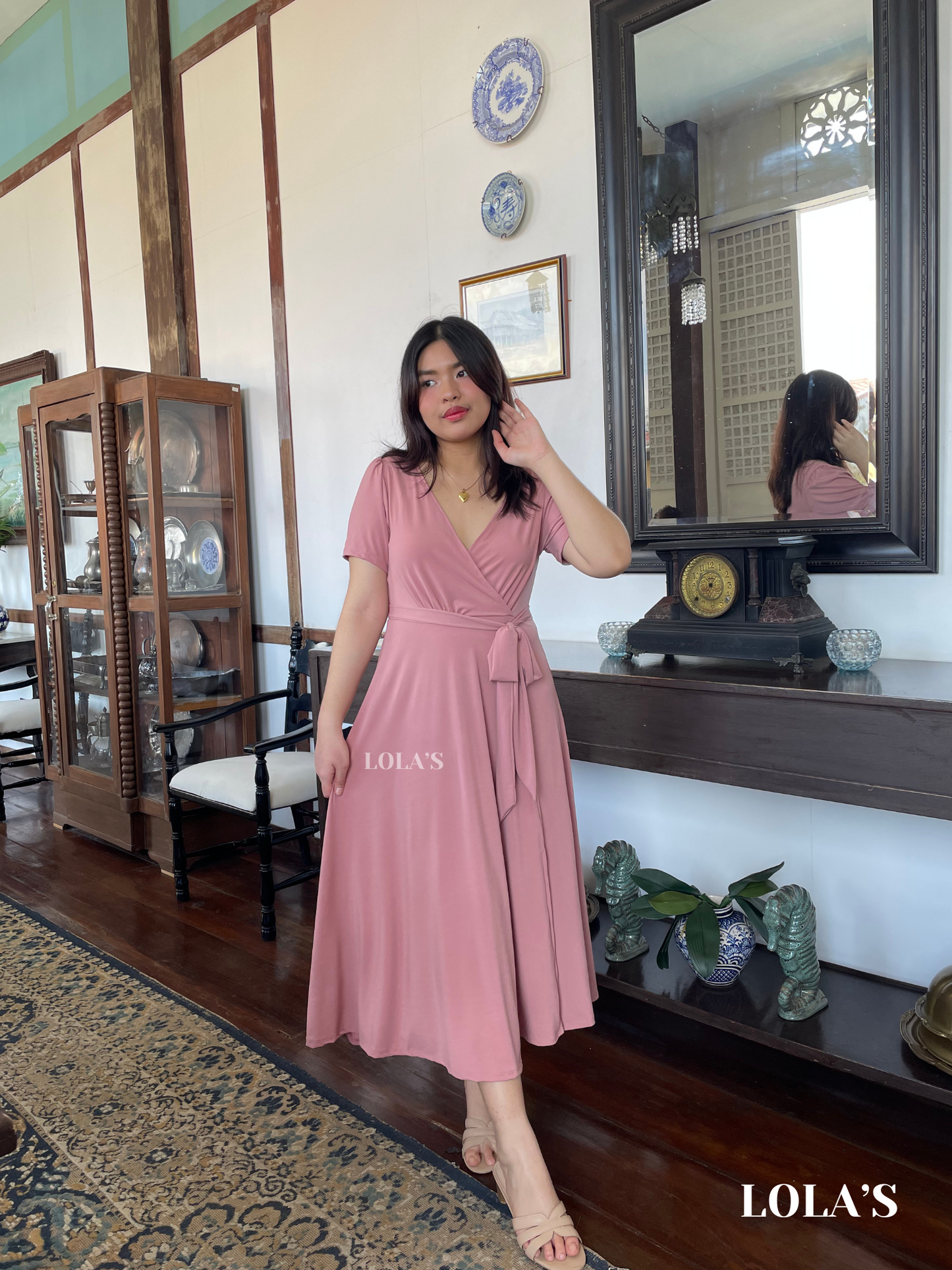 Celestine Dress (Dusty Rose)