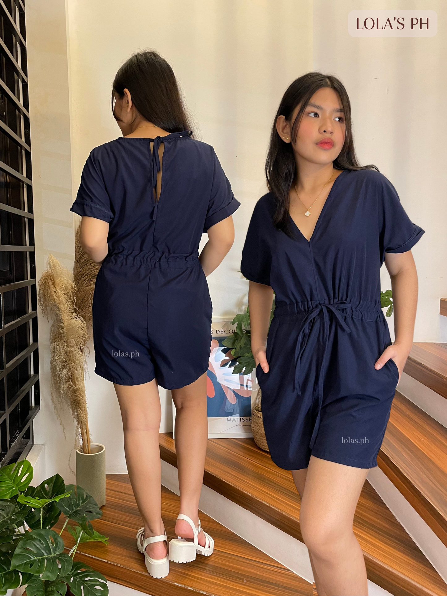 Chinnie Romper (Navy Blue)