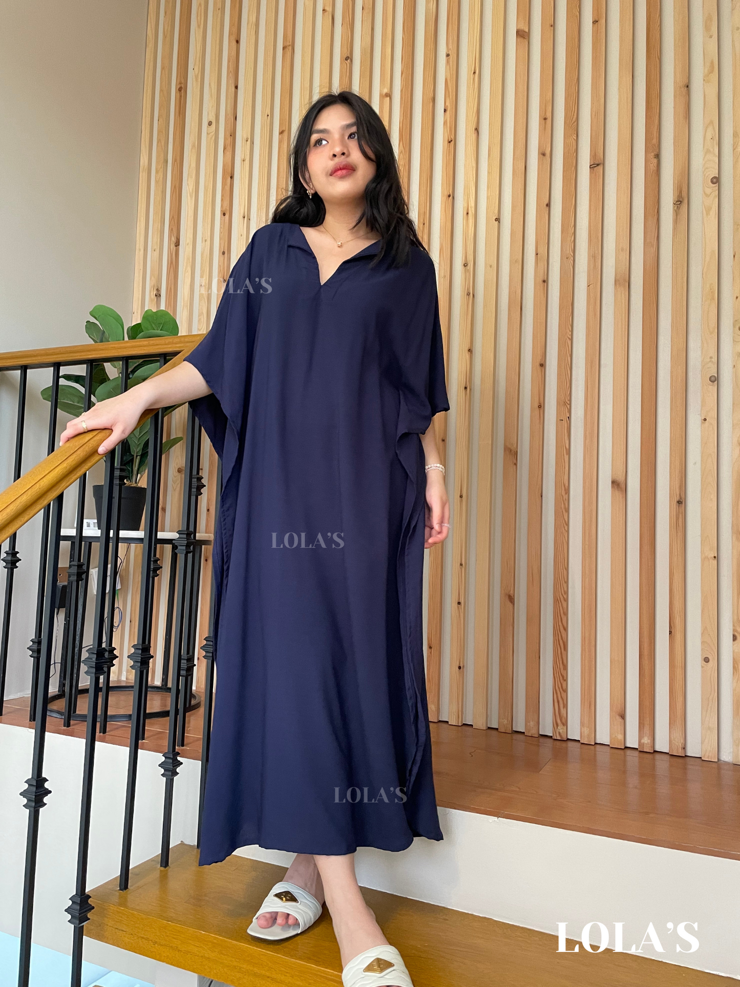 Donya Dress (Navy Blue)