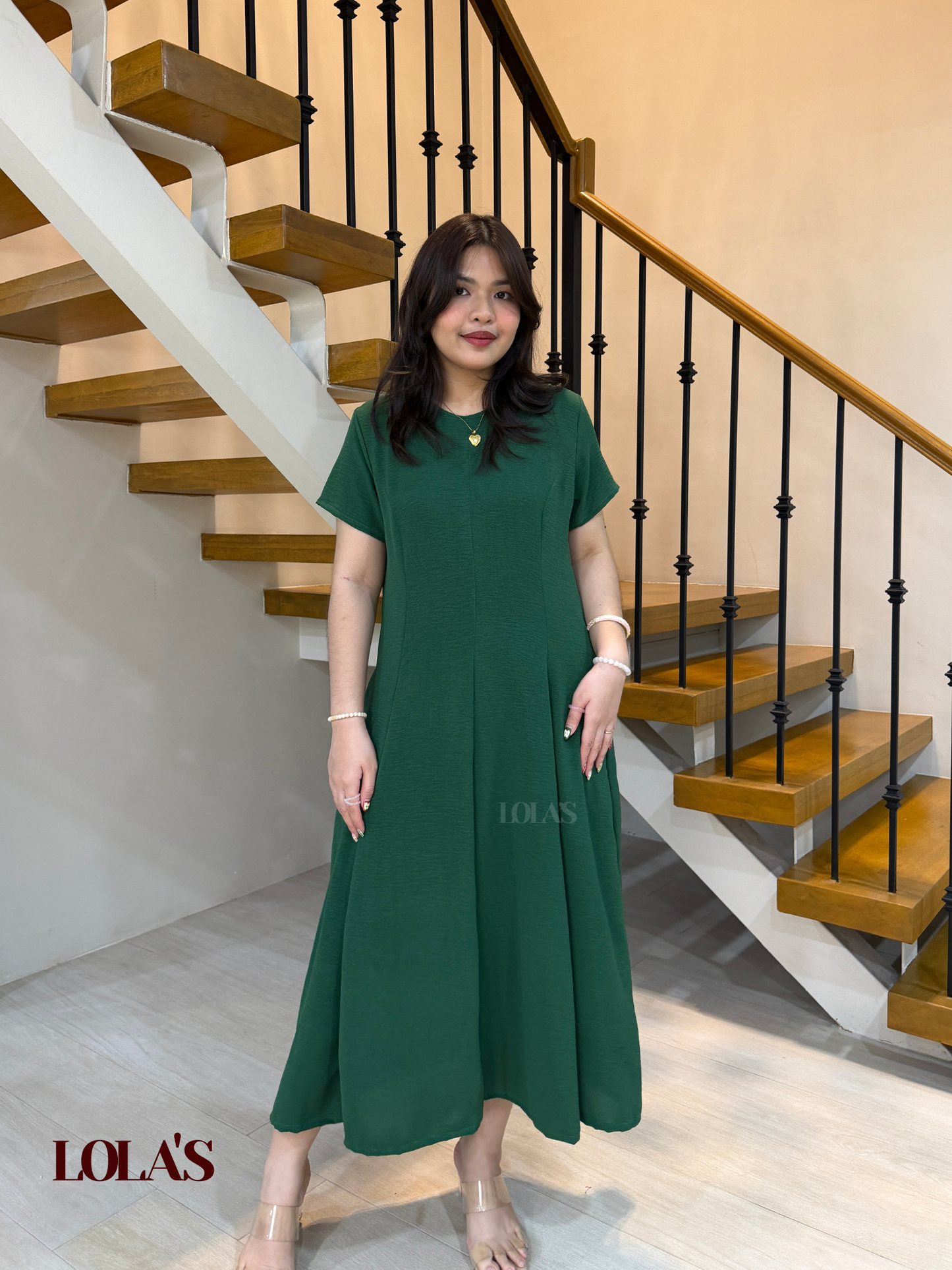 Kathleen Dress  (Forest Green)