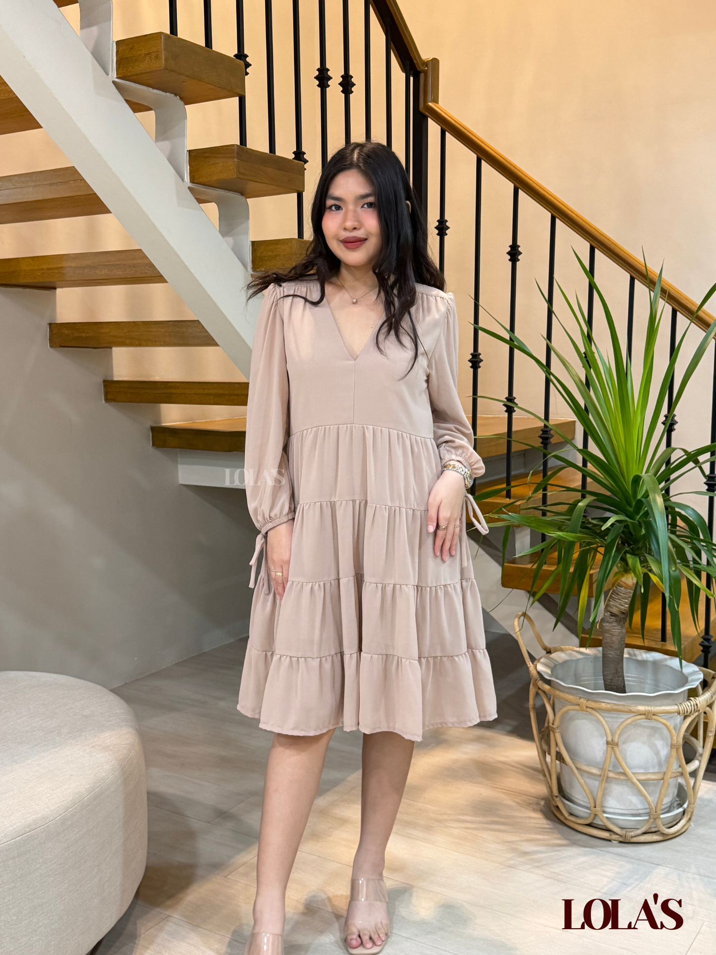 Diana Dress (Light Taupe)