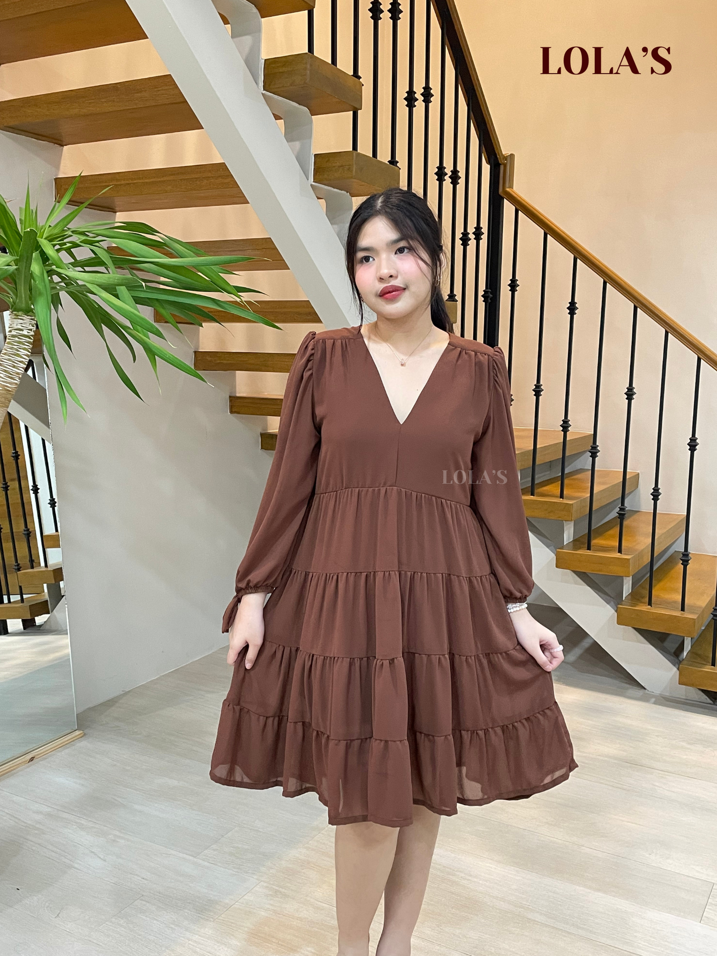 Diana Dress (Chocolate Brown)