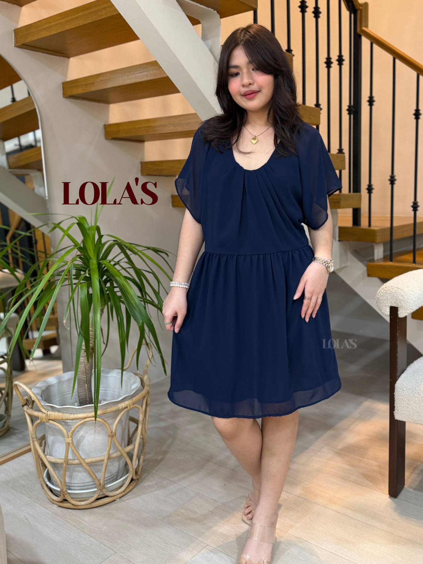 Nessa Dress (Navy Blue)