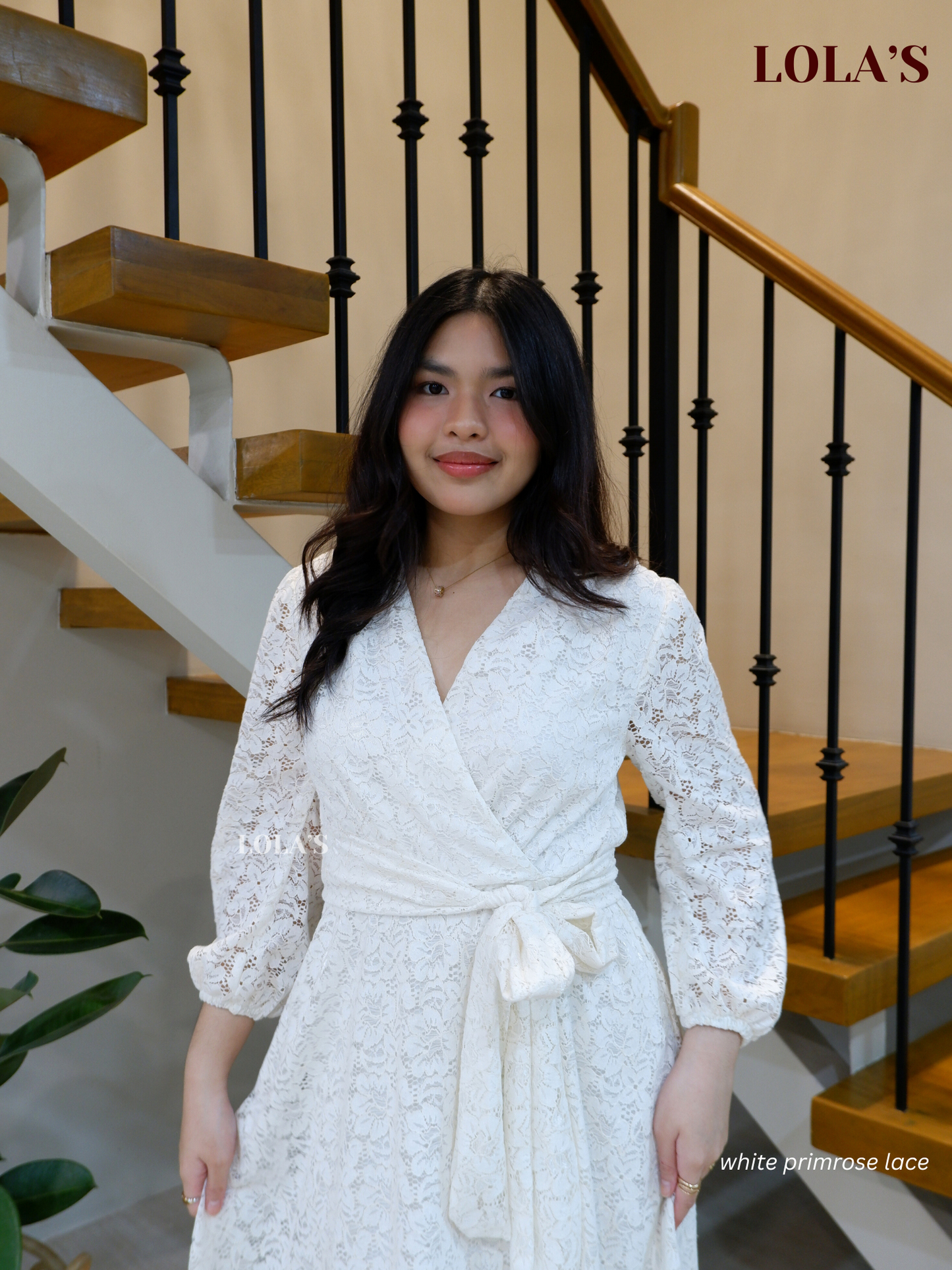 Paula Dress (White Primrose Lace)