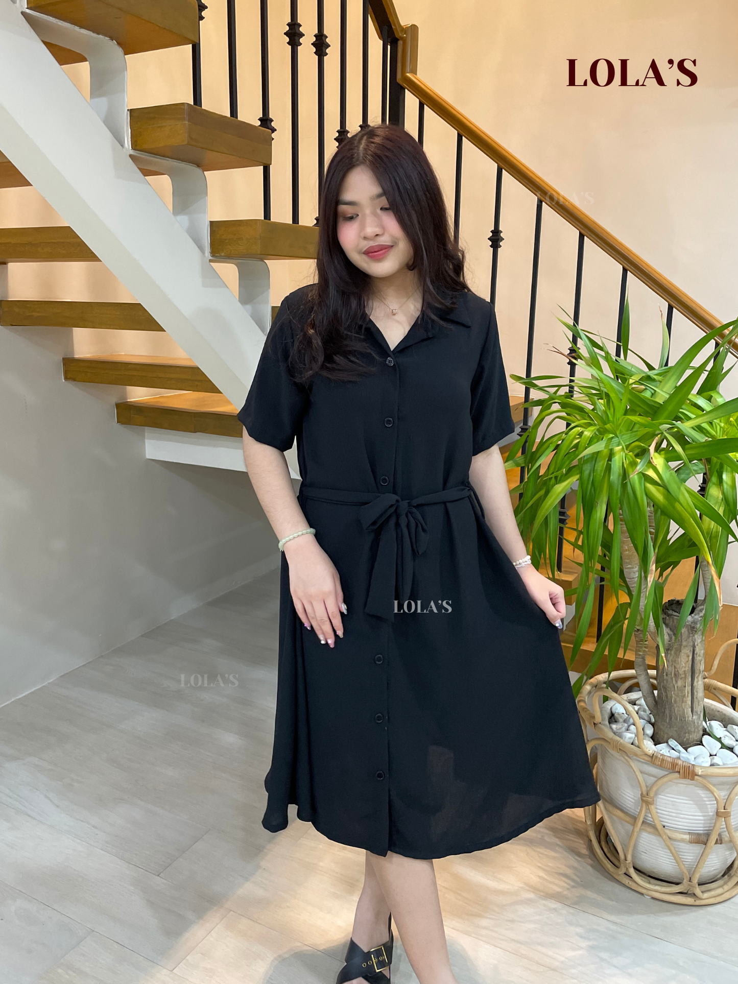 Alexa Polo Dress (Black)