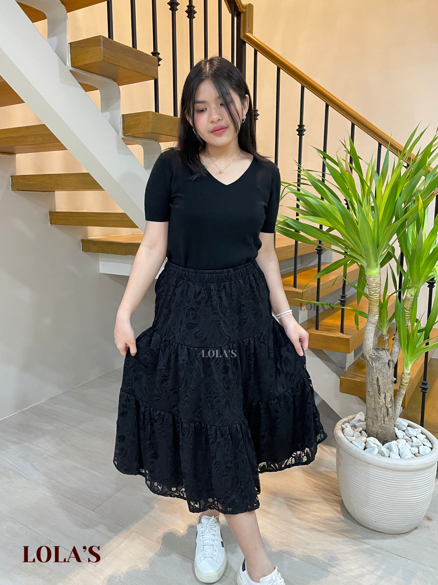 Penelope Skirt (Black Lace)