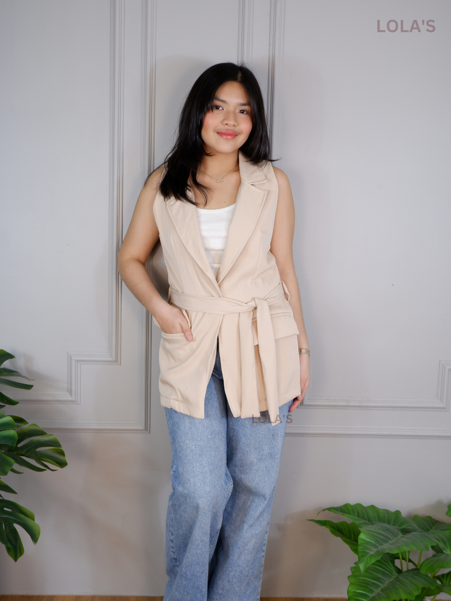 Carmilla Vest Blazer (Oat)