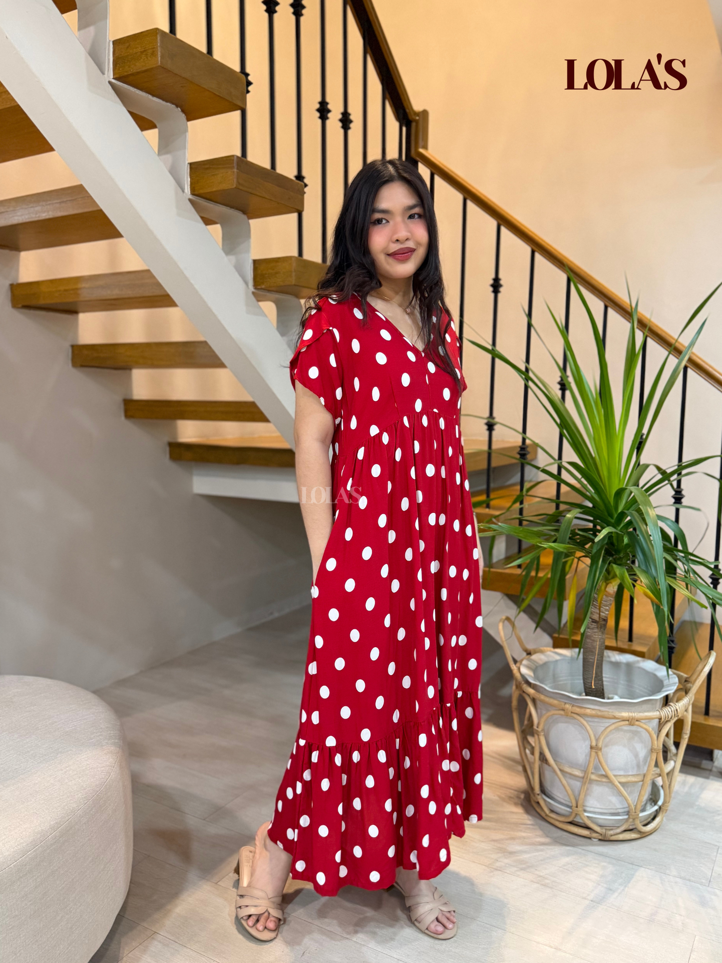 Jane Dress (Red Dots)