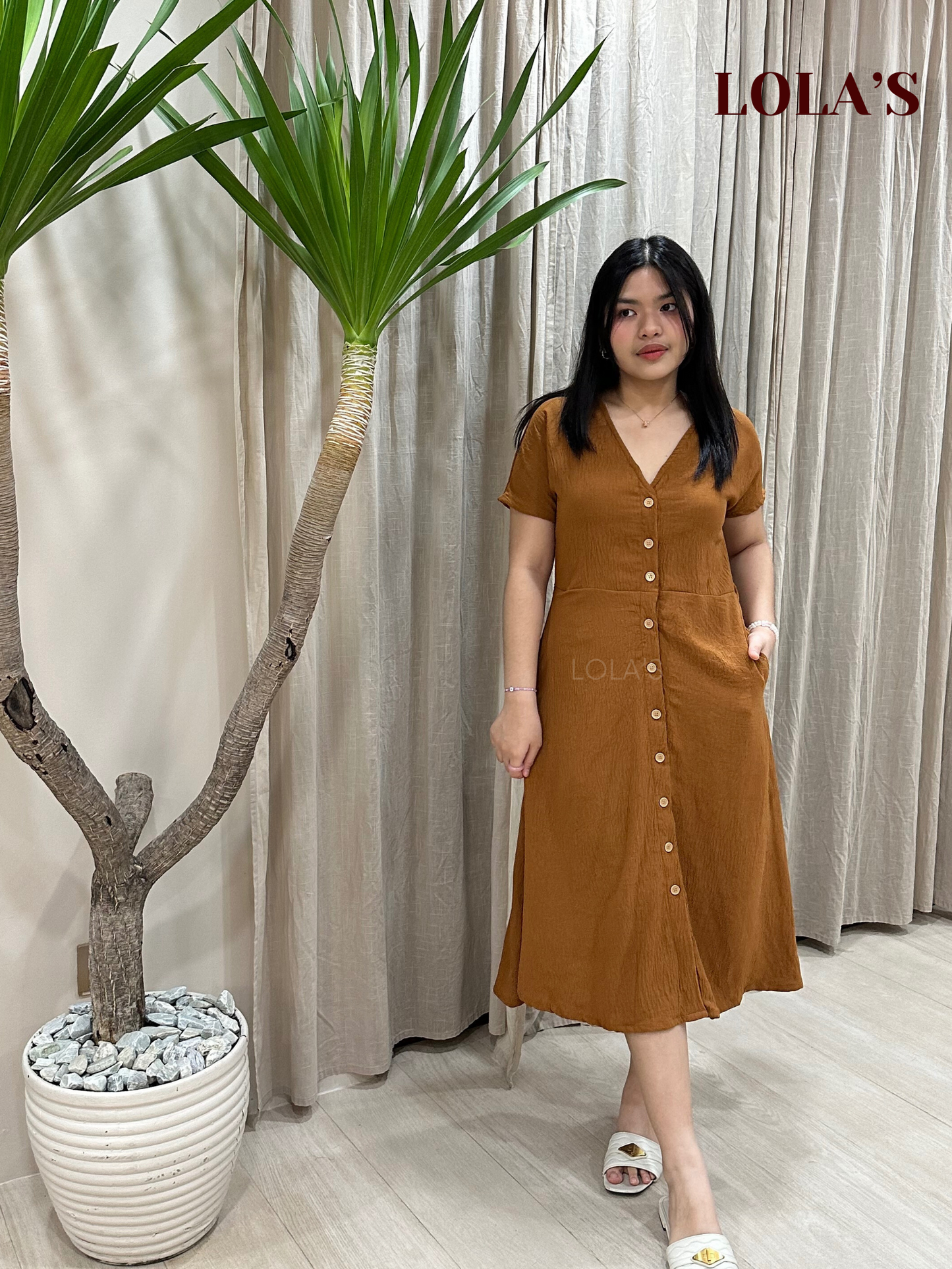 Vina Dress (Brown)