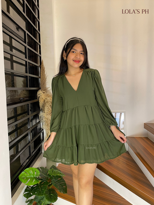 Monina Dress (Forest Green)