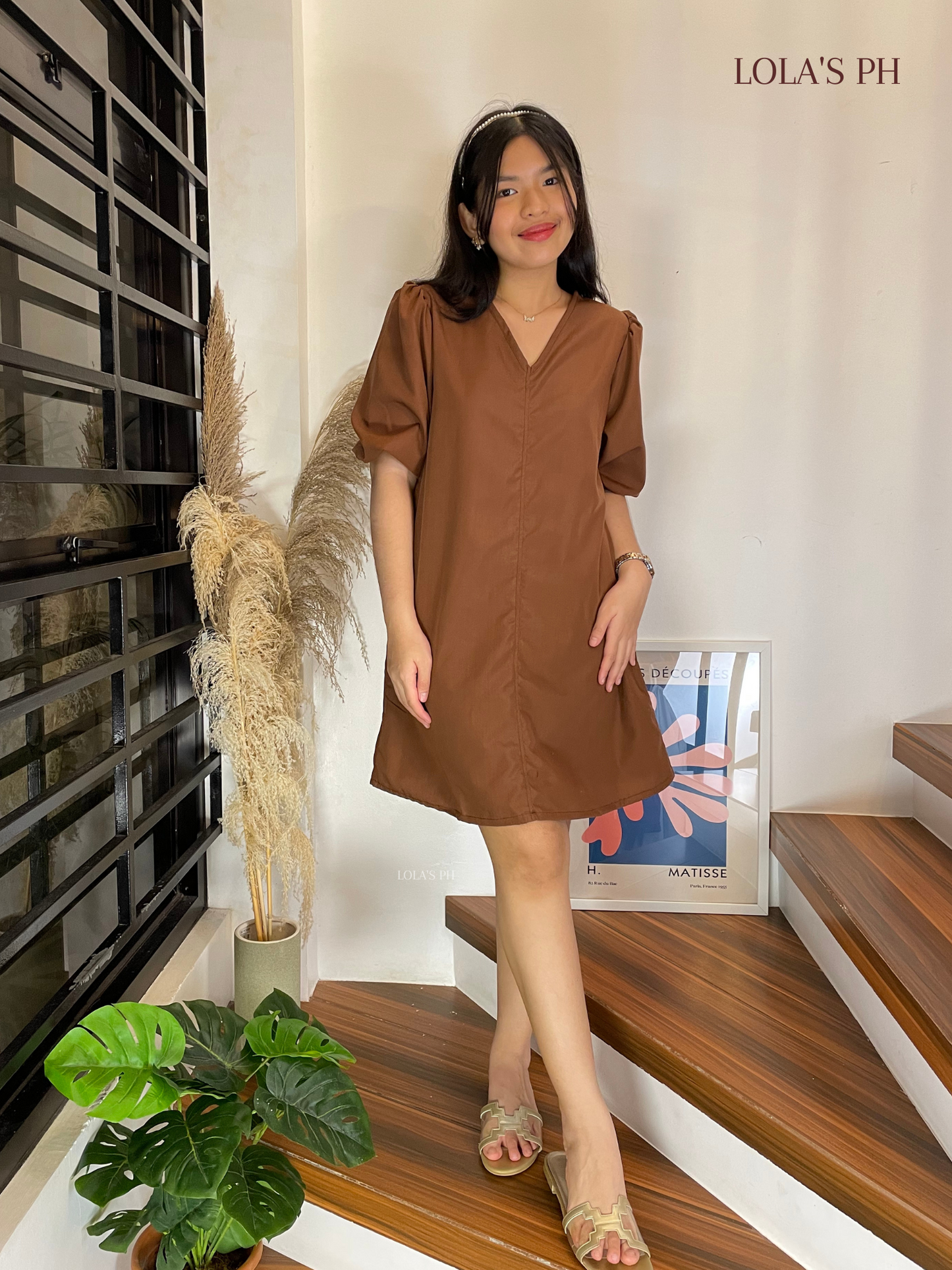 Rochelle Dress (Brown)