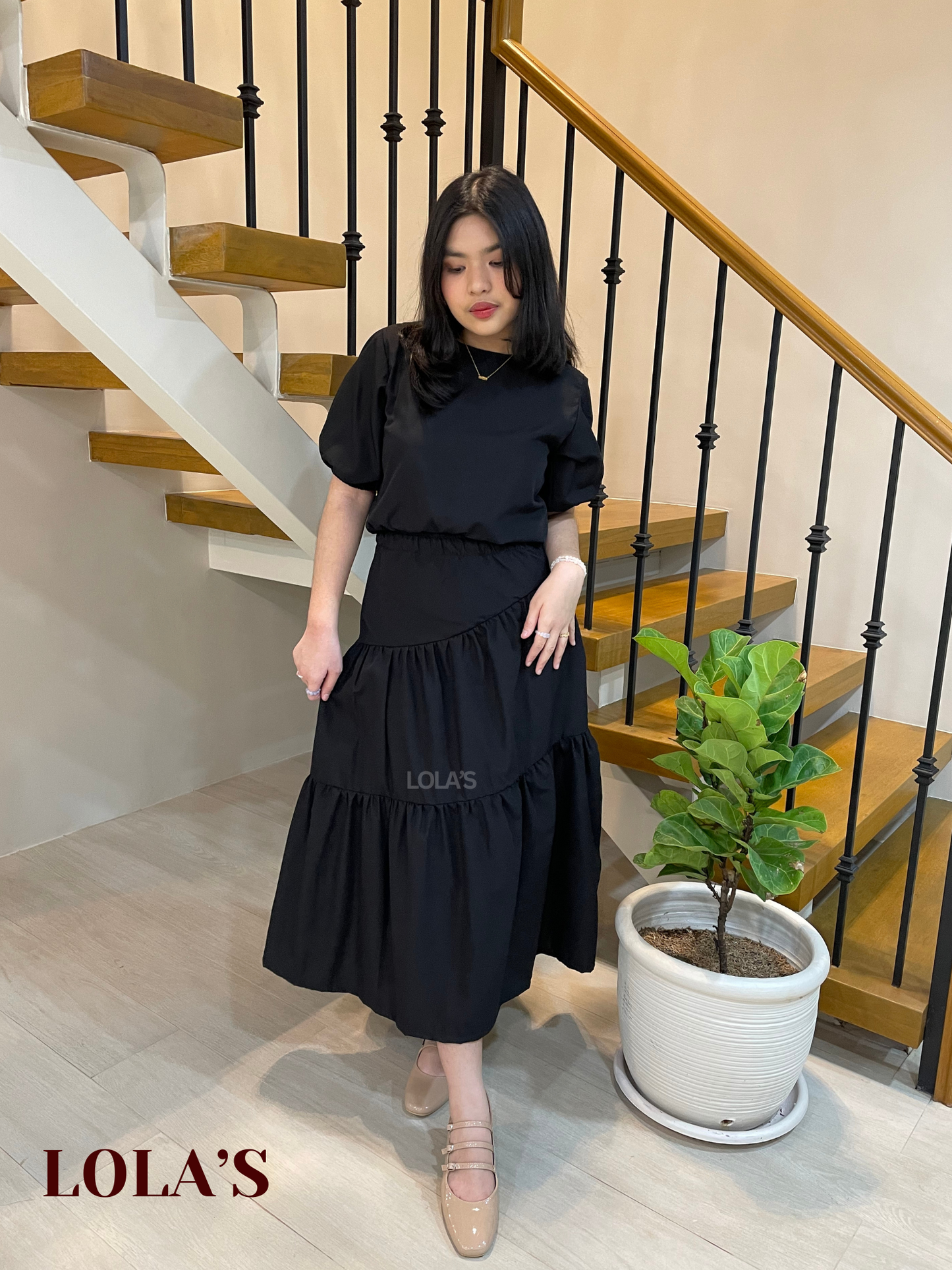 Amelia Skirt Coords (Black)