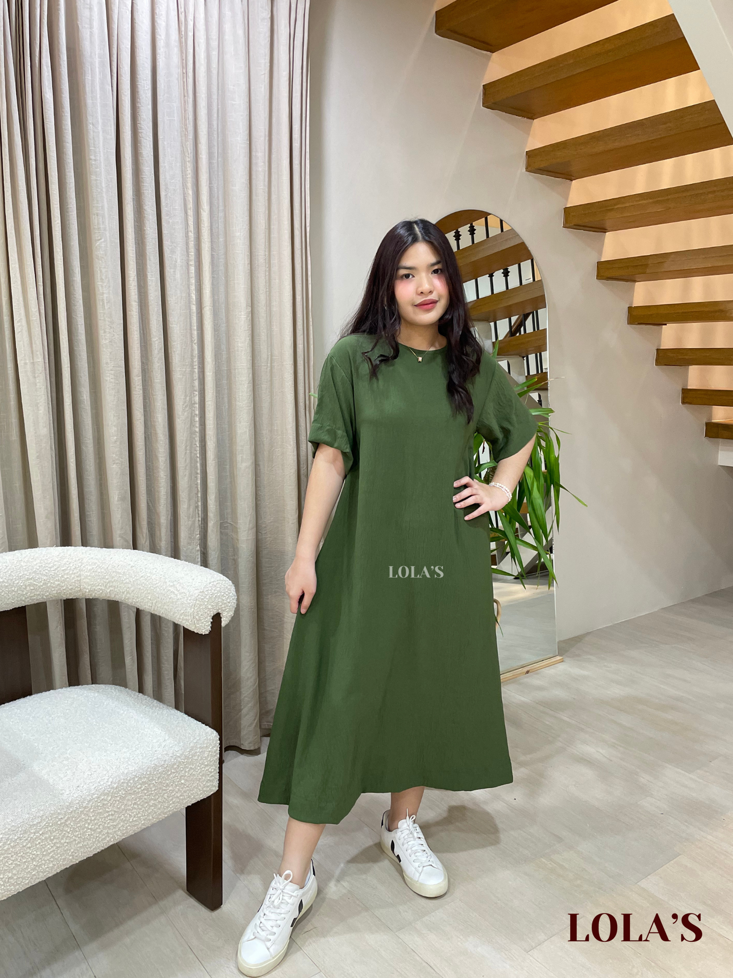 Luna Dress (Forest Green)