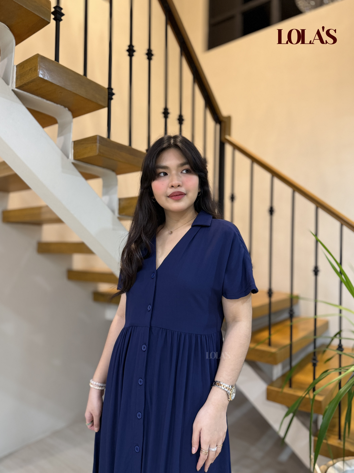 Regine Dress (Navy Blue)