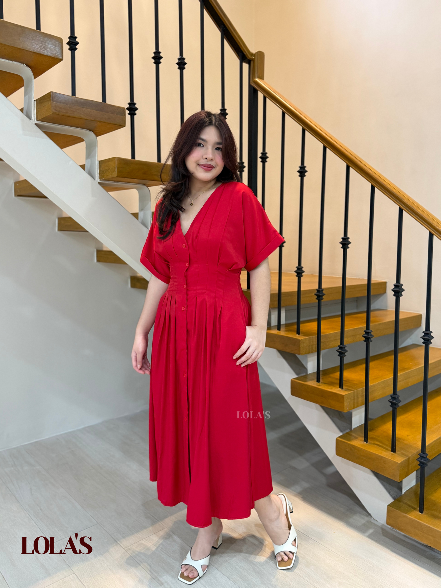 Frederica Dress (Red)