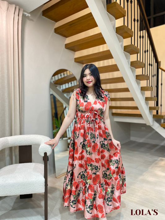 Adeline Dress (Satin Floral)