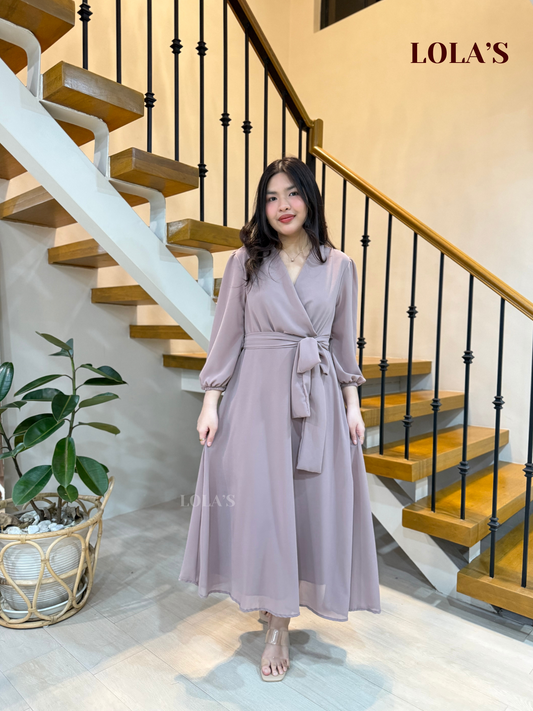 Paula Dress (Light Taupe)