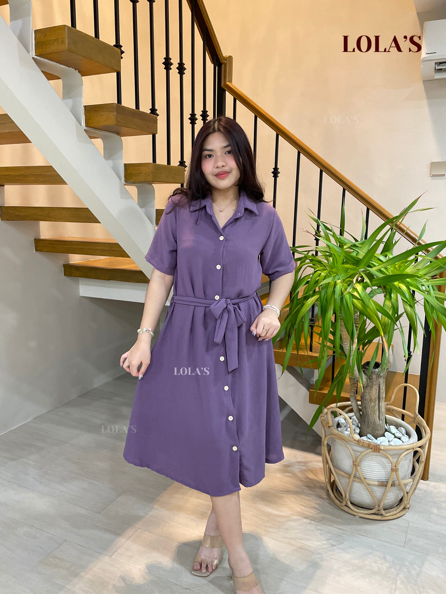 Alexa Polo Dress (Dark Purple)