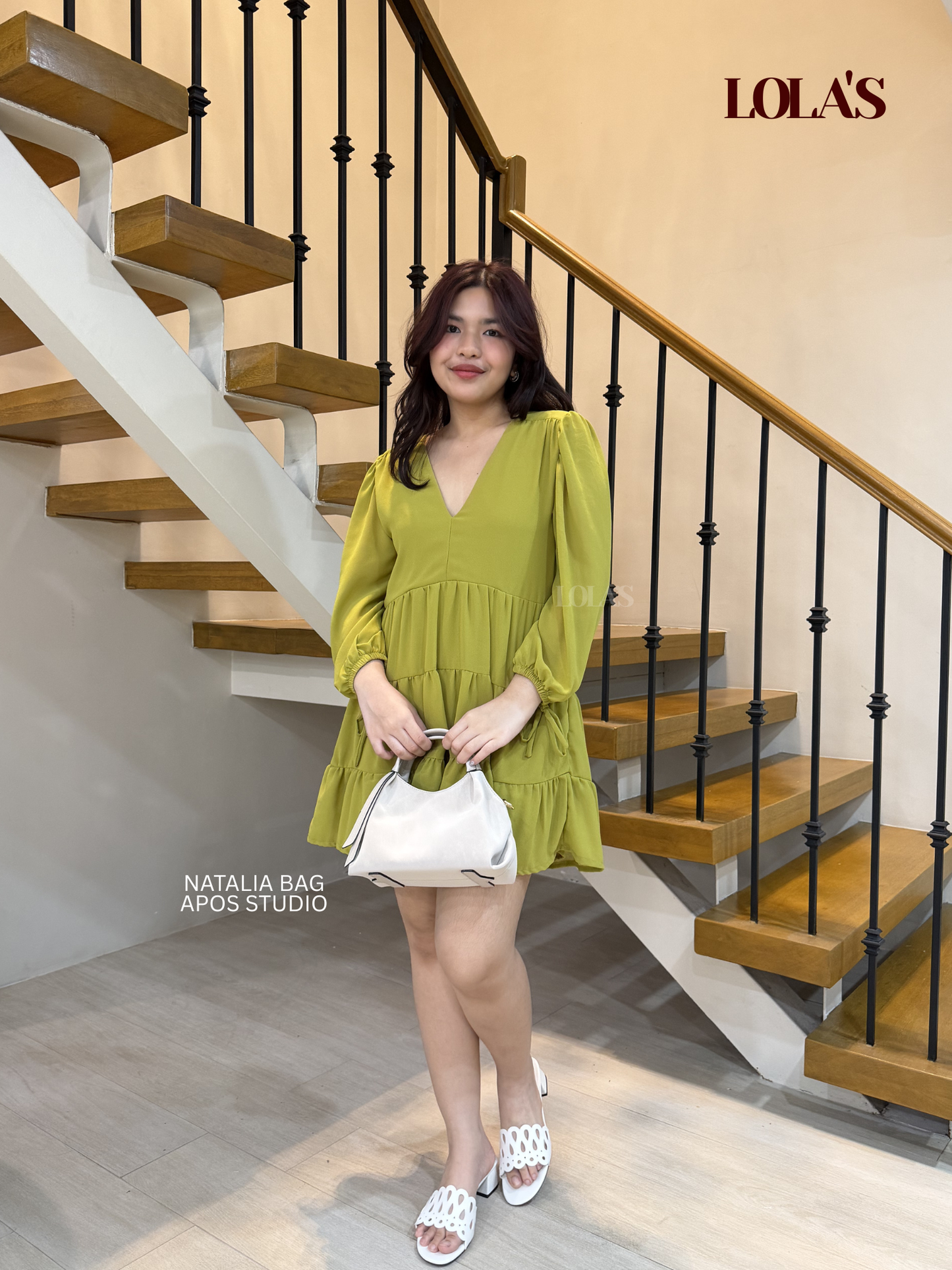 Monina Dress (Apple Green)